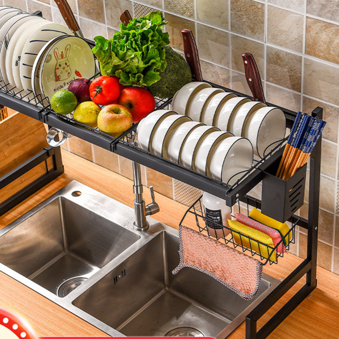 Escurridor Rack™ Convierte el caos de tu cocina en orden en segundos 🍽️ +ENVIO GRATIS🚚