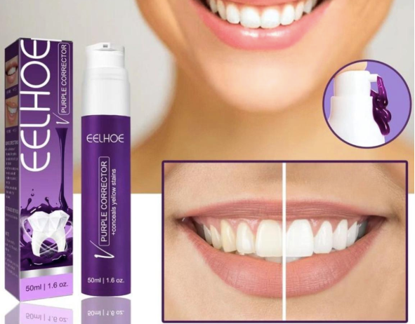 EEOHE™ Blancura Total, Crema dental morada para dientes mas blancos + ENVIO GRATIS🚚