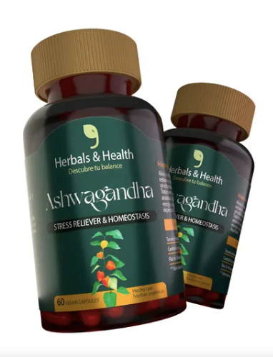 ASHWAGANDHA AMERICANO | ALTA CONCENTRACIÓN | 500 mg | 60 Cápsulas NUEVA FORMULA TOMA 2 AL DÍA .🎯 Controla el Estrés y Duerme Mejor . LLEVE 4 Y TE REGALAMOS 1 +