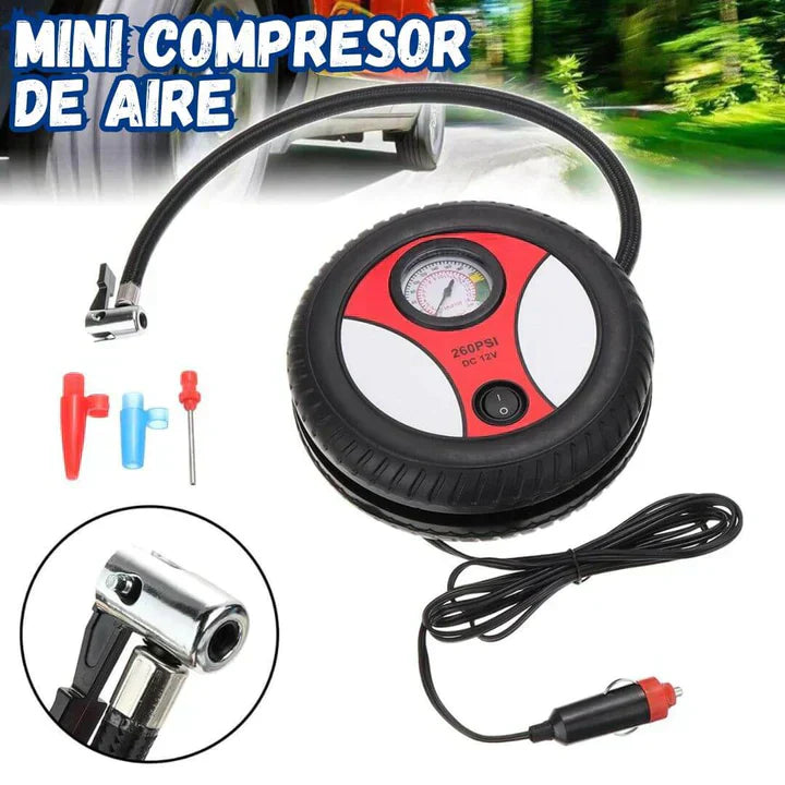 AirGuard™ Inflador De Llantas Compresor Carro Portátil 12v / 260 Psi +ENVIO GRATIS 🚚