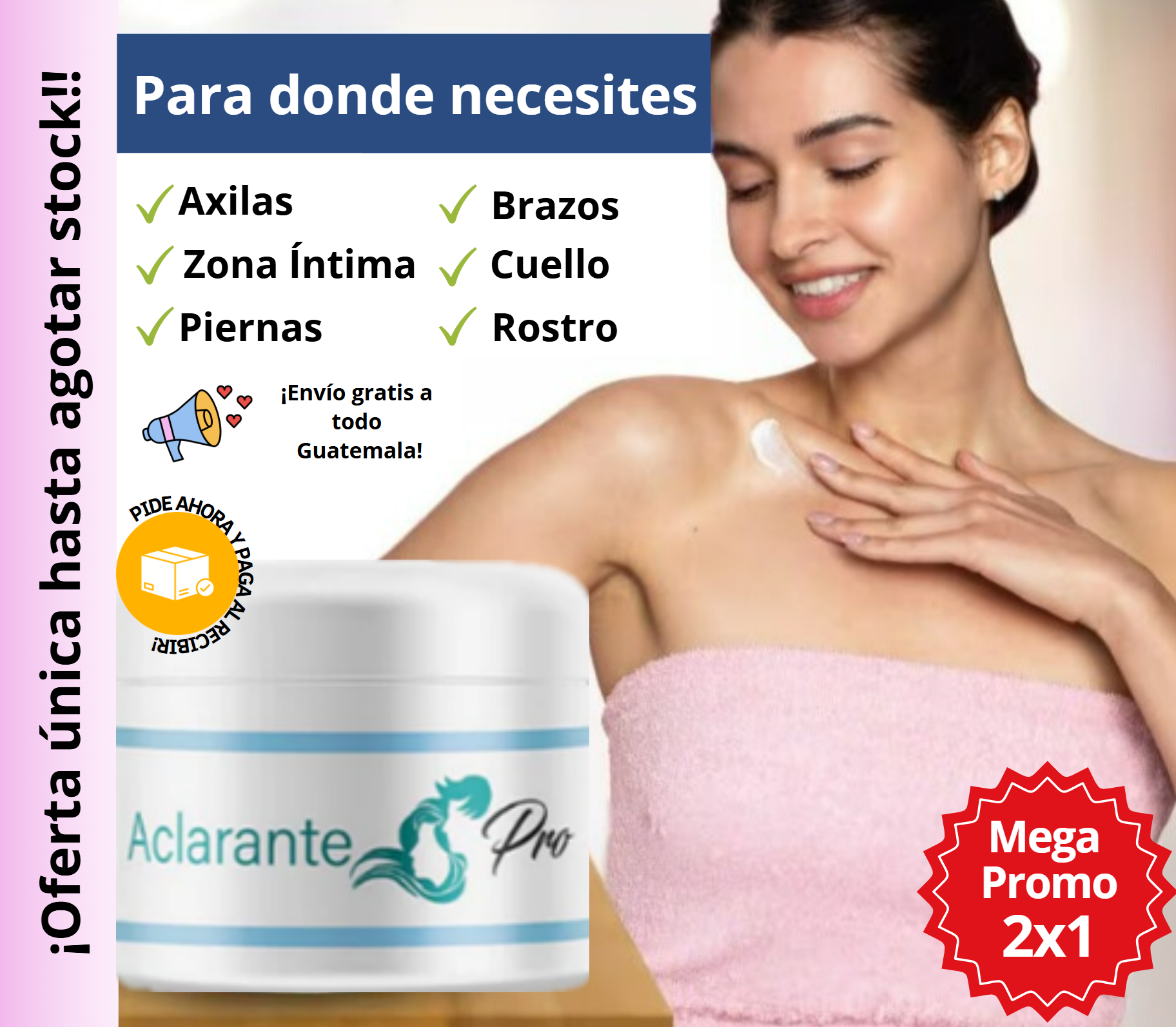 LumiClara™ ¡Llévate 2 Cremas Aclarantes a Q200.00!